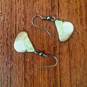 Walrus tusk drop earrings